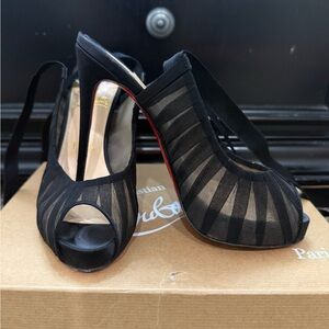 Chiffon lace up Louboutins
